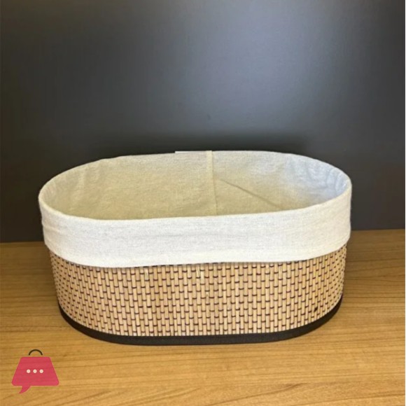 Oval Wicker Basket Decorative Home Organizer Organizer Multi-Purpose Bamboo Basket Set of 3