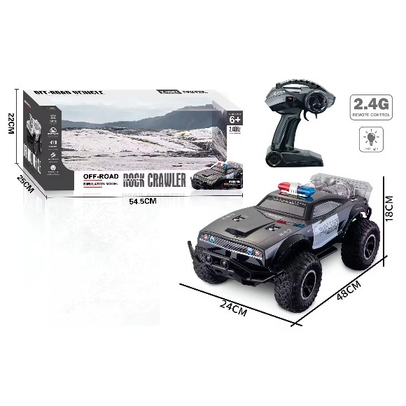 Police Speed Challenge 1:8 Scale Rock Crawler 2.4Ghz Off-Road Rc Car