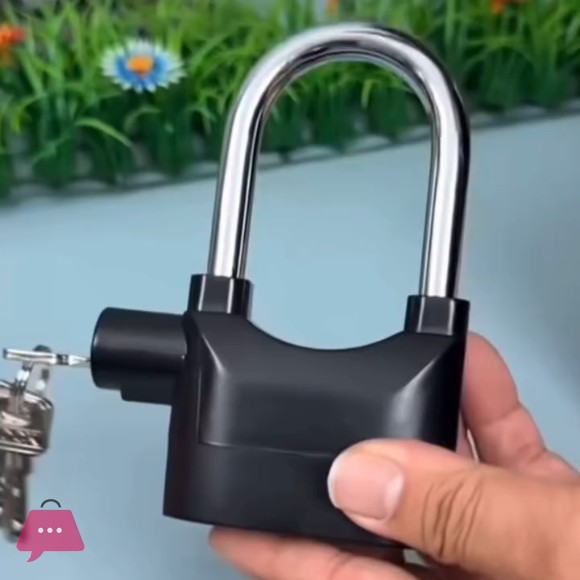 Rechargeable Alarm Padlock Anti-Theft Siren Security Lock for Outdoor Gates Storage Units Shops & Vehicles