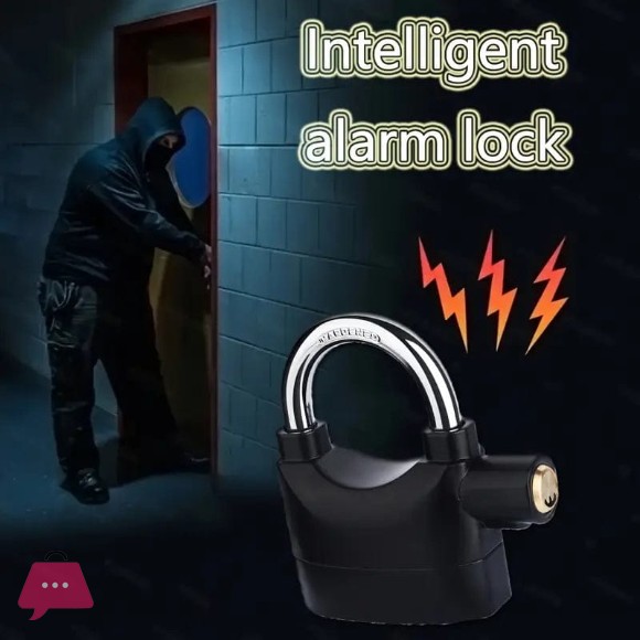 Rechargeable Alarm Padlock Anti-Theft Siren Security Lock for Outdoor Gates Storage Units Shops & Vehicles