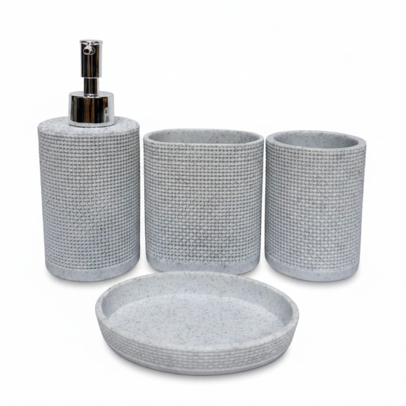 Resin Bathroom Set - 4Pcs