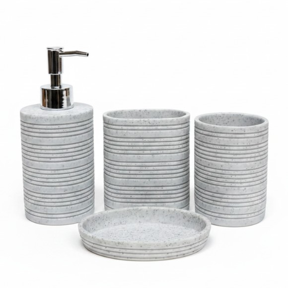 Resin Bathroom Set - 4Pcs