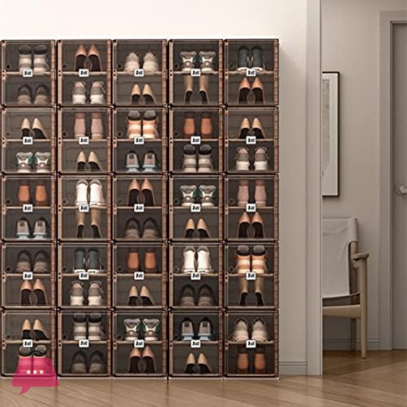Shoe Storage Cabinet Installation free Stackable Shoe Box Clear Plastic Foldable Shoe Container - 2 Pair