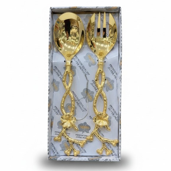 Silver Plated Fancy Serving Spoons 2-Pcs