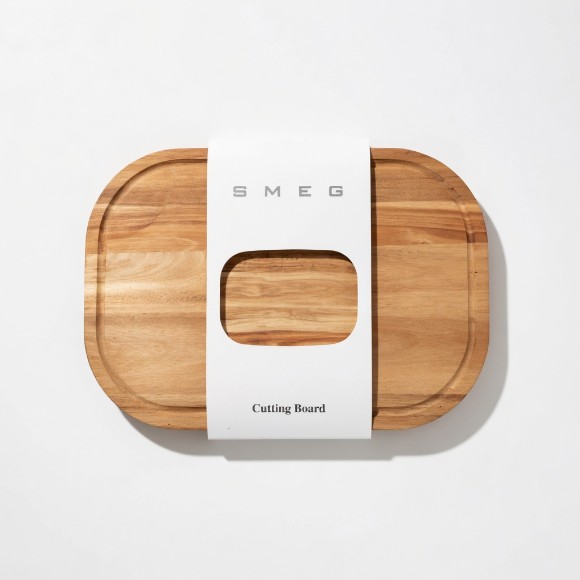 SMEG Solid Wood Chopping Board Acacia Wood Lacquer-Free Wax-Free