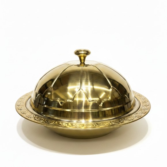 Stainless Steel Dome Platter Golden