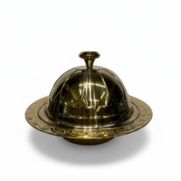Stainless Steel Dome Platter Golden