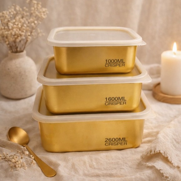 Stainless Steel Food Containers with Lids Snack Containers Leak Proof 1000ml+1600ml+2600ml