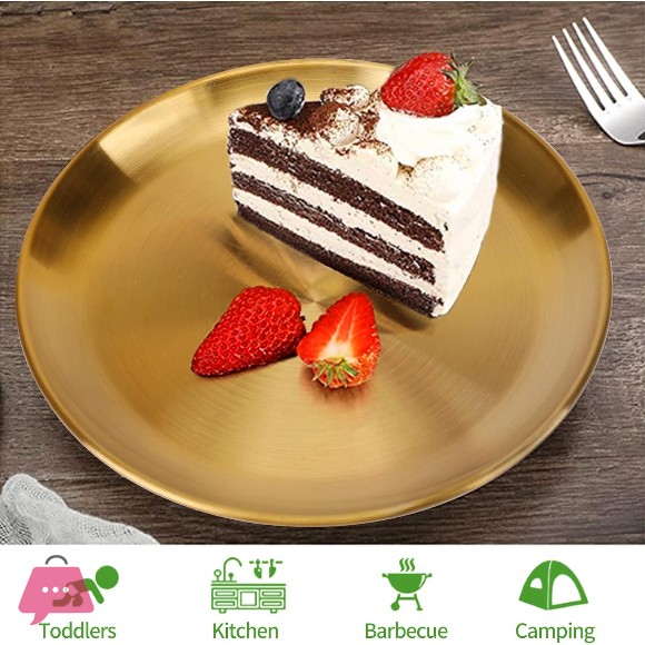 Stainless Steel Golden Big Sizes Plate 304 Round Thal