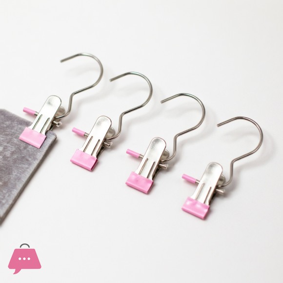 Stainless Steel Multifunctional Metal Hanger Clip with Rubber Coating Compact Travel Organizer Clip 1Pcs