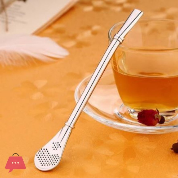 Stainless Steel Straw Filter Spoon, Metal Straw Stainless Steel Drinking Straw (Pack Of 4)