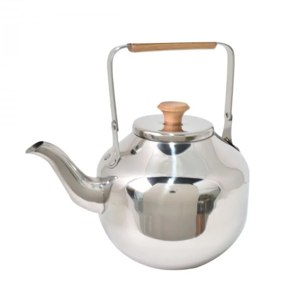 Stainless Steel Tea Kettle With Wooden Handle And Knob 1.2 liters & 2.0 liters