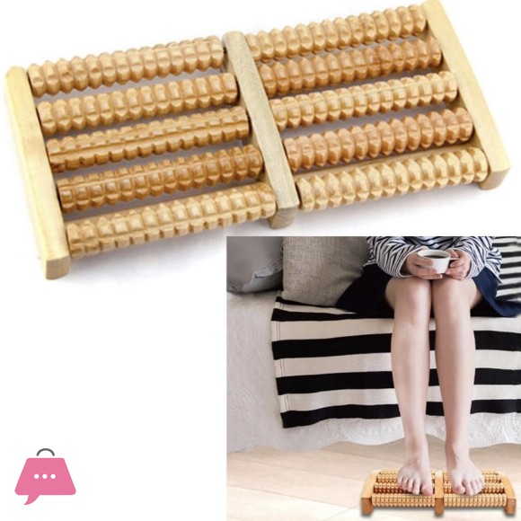 Traditional Wooden Roller Foot Massager