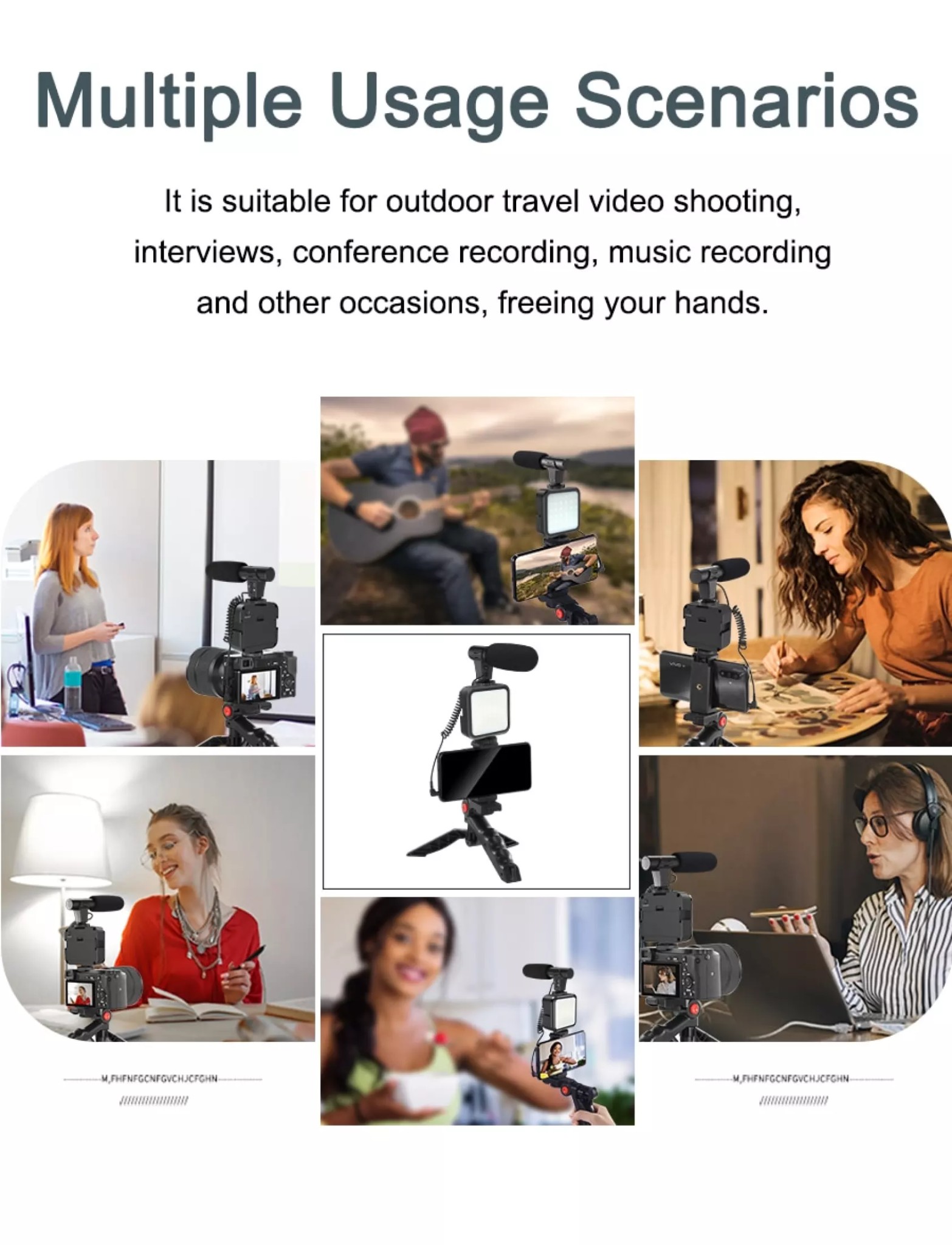 video-vlogging-kits-with-microphone-led-fill-light-&-mini-tripod-ay-49