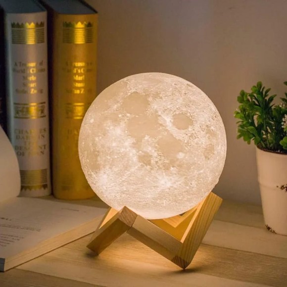 3D Moon Chargable Lamp 15cm
