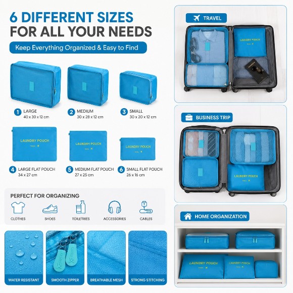 6 IN 1 MULTI TRAVEL ORGANIZER POUCH