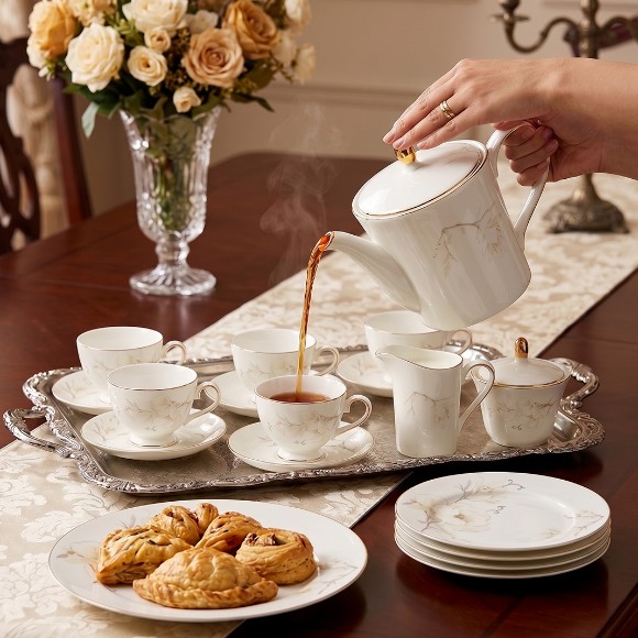 61-Piece Premium Super Bone China Dinner Set
