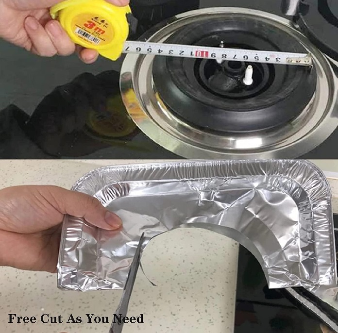 Pack of 10 - Aluminum Foil Gas Stove Burner Covers