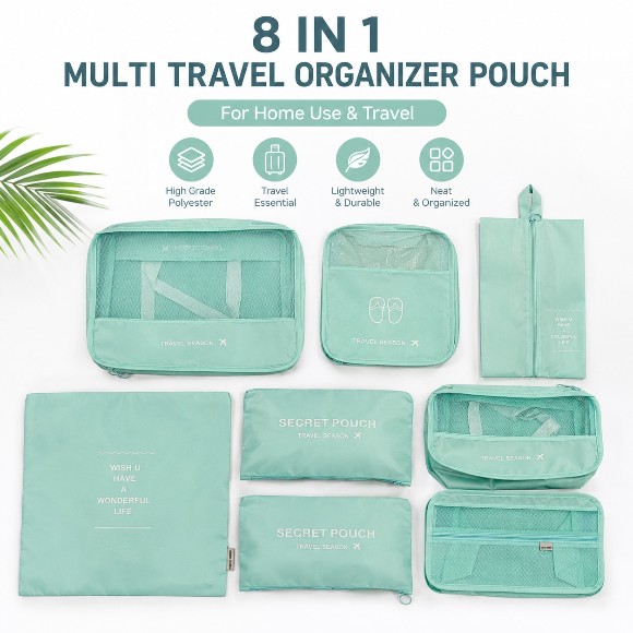 8 IN 1 MULTI TRAVEL ORGANIZER POUCH