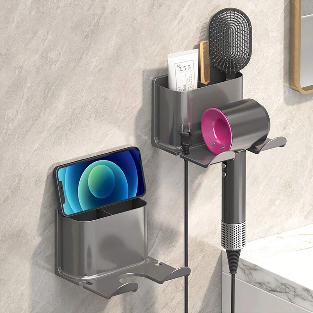Hair Dryer Storage Rack Bathroom storage rack