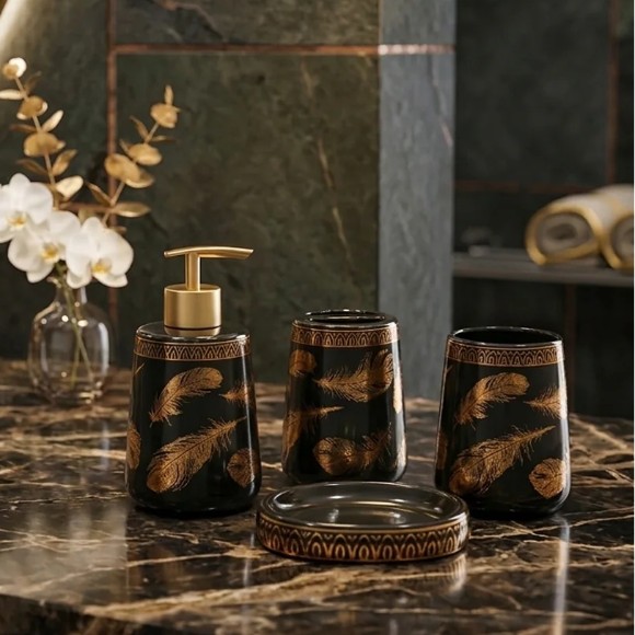 Brilliant Ceramic Bathroom Set 4Pcs