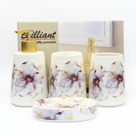 Brilliant Ceramic Bathroom Set 4Pcs