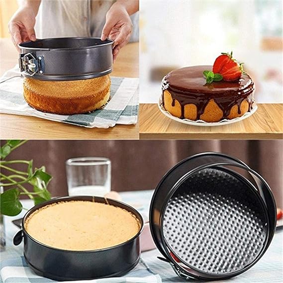 3 PCS Set Different Shape Cake Mould Spring Form Cake Pan Set - 20cm,22cm,24cm