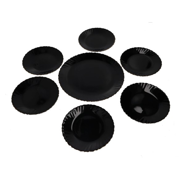 Danny Home Opal Glass Dessert Plate Set 7Pcs