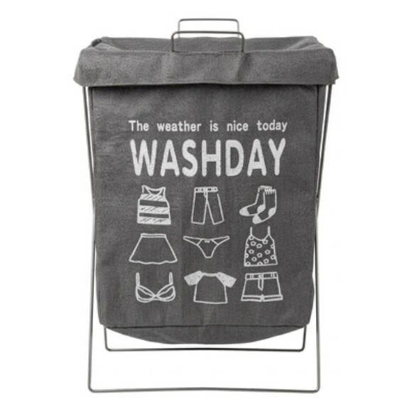 Folding Metal Laundry Basket with Bag
