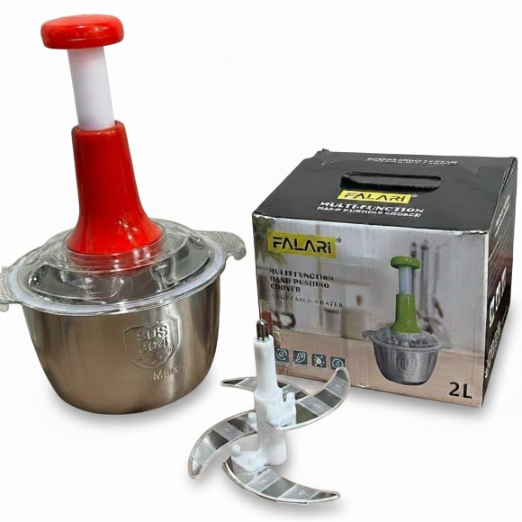 Manual 2 Liter Stainless Steel Chopper Beautiful Durable Multifunction