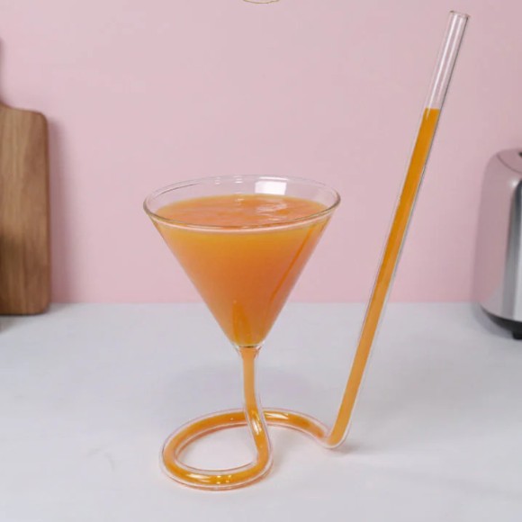 Martini Spiral Glass Sipper 110ML