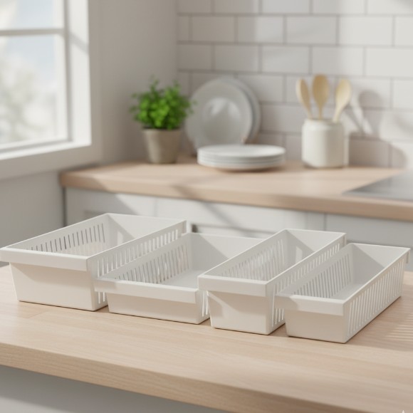 Multi-Purpose Plastic Storage Basket Home Organizer
