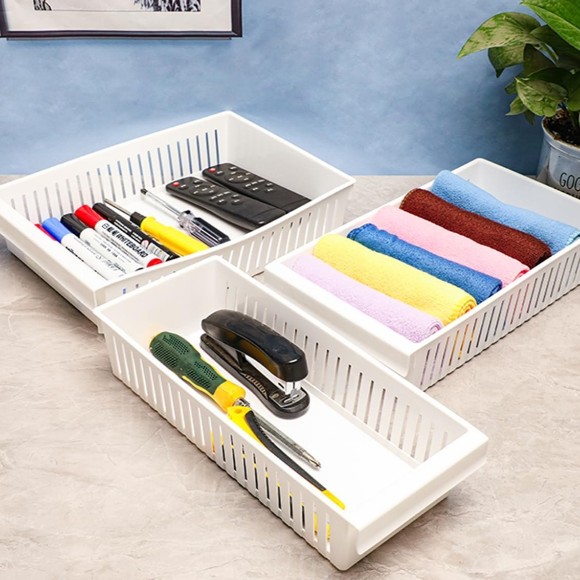 Multi-Purpose Plastic Storage Basket Home Organizer
