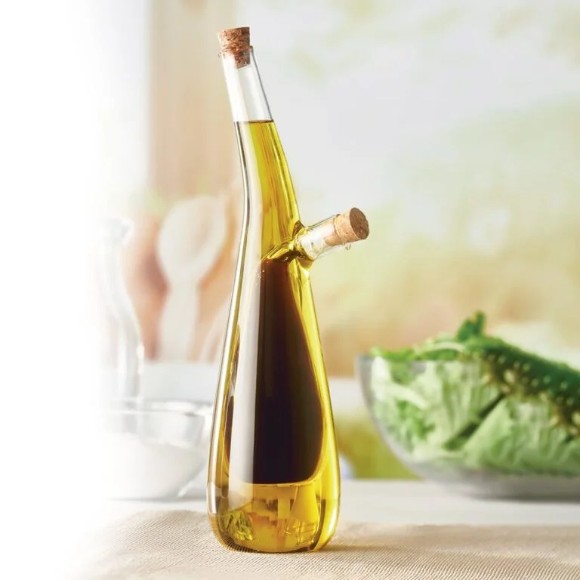 2 in 1 Cruet Oil Bottle Ovee Dual-Chambe