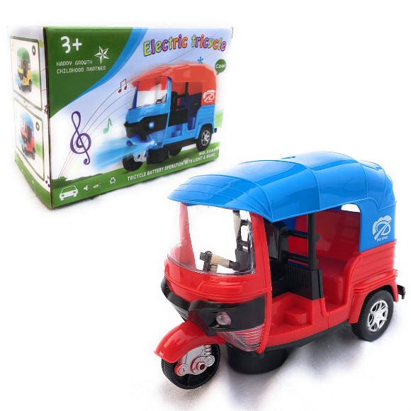 Plastic Model Three Wheels Tuk Tuk Auto Rickshaw For Kids