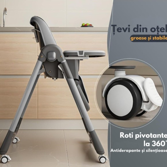 POPYPAPA High Chair with 4 Wheels A65