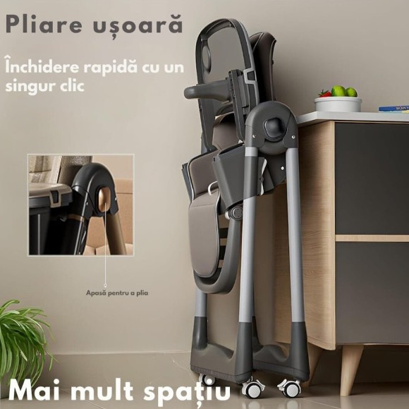 POPYPAPA High Chair with 4 Wheels A65