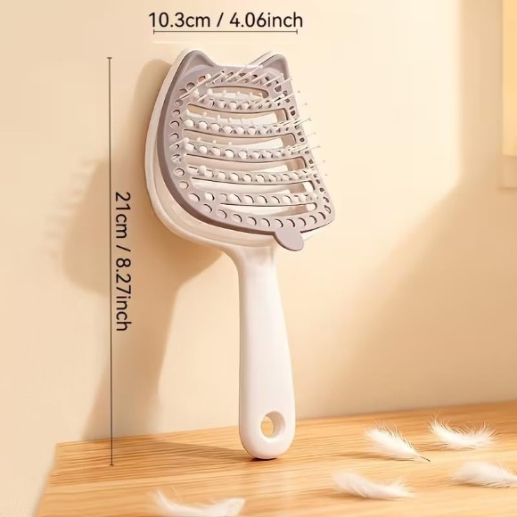 Portable Detangling Hair Brush with Removable Base Easy Cleaning Curly & Straight Hair Brush for Women & Men