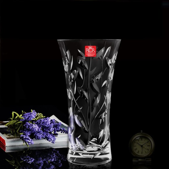 RCR Crystal Laurus Flower Vase 12 Inch - 259790