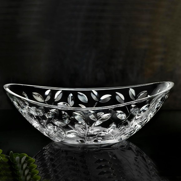 RCR Crystal Laurus Oval Center Piece 13.5 Inch - 255920