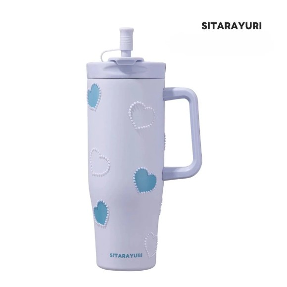 SITARAYURI Blue Heart Insulated Tumbler 1.2L Stainless Steel