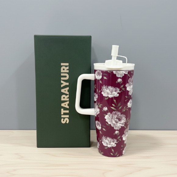 SITARAYURI Crimson Heart Insulated Tumbler 1.2L Stainless Steel