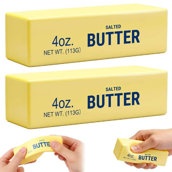 Squishy Realistic Butter Stick Soft Squeeze Unisex 14 Years & up Butter-Shaped 1Pcs