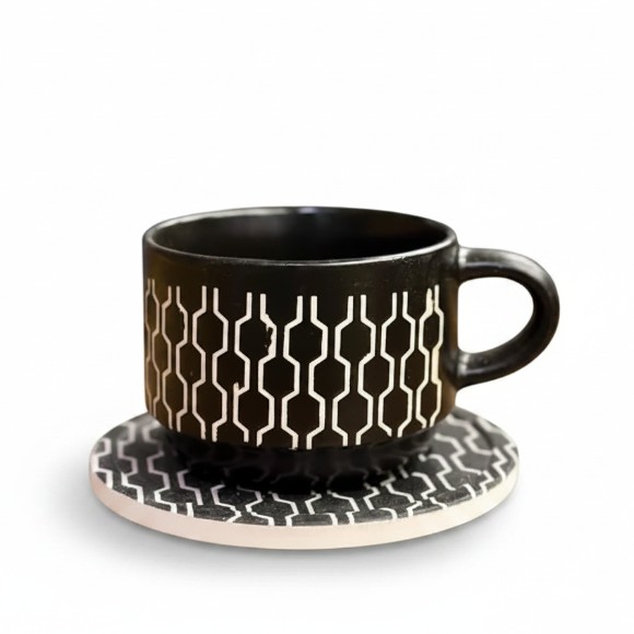 Danny Home Tea Ceramic Mugs with Coasters Pack of 6