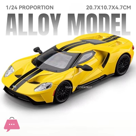 1:24 F1-LM GT Model Car Diecast Alloy Toys Doors Opened Sound Light Pull Back Diecast Model Car