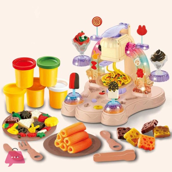 3D Color Mud Ice Cream Machine with Music and Light