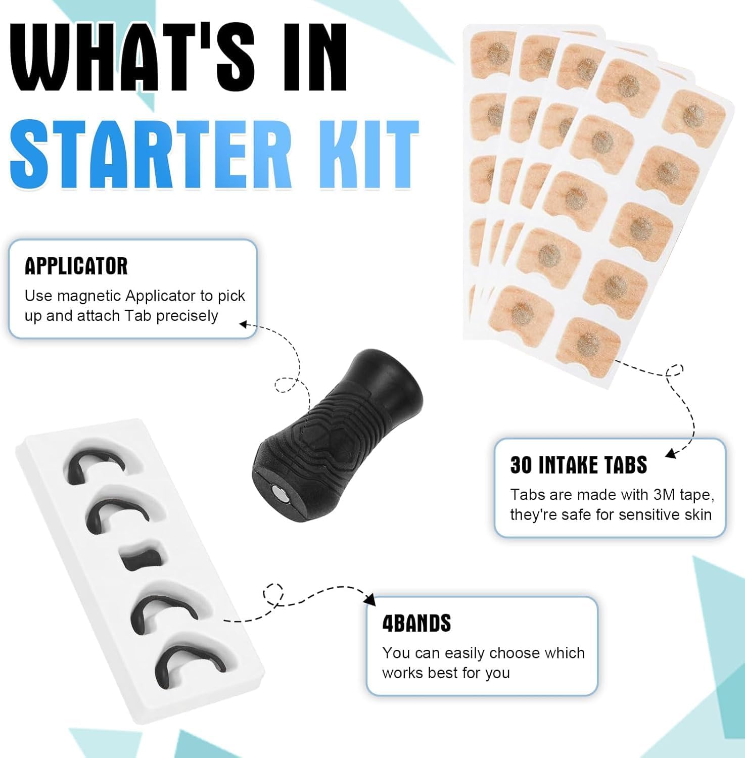 Sleepco Nasal Dilator Starter Kit. 4 Sizes. Improve airflow