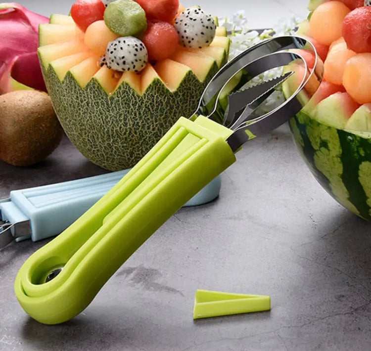 3 In 1 Watermelon Slicer Scoop, Stainless Steel Fruit Baller