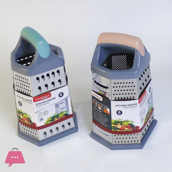 Cook Style 6-Way Grater Vegetable Slicer Food Shredder Cheese Grater