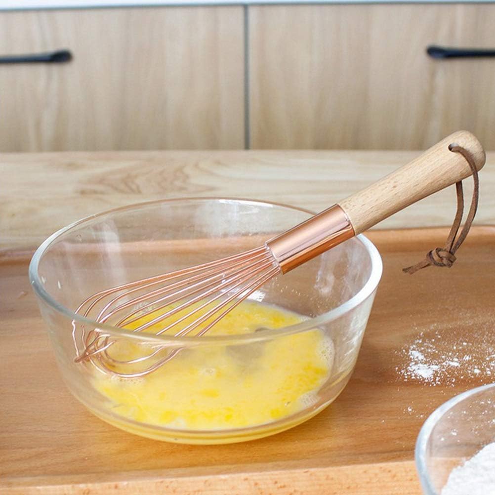Stainless Steel Wire Whisk for Cooking - Wooden Handle